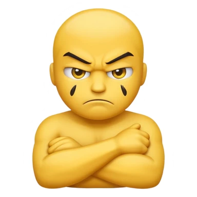 angry face emoji with arms crossed  sticker