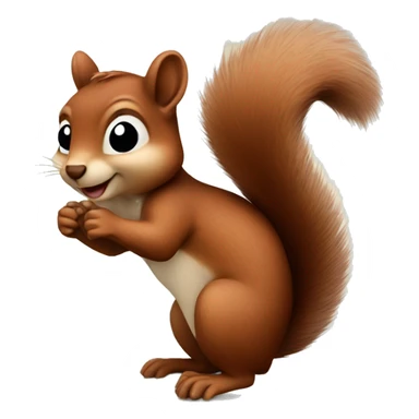 Cute brown squirrel sticker