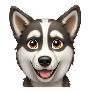 Husky dog with Brown yes  sticker
