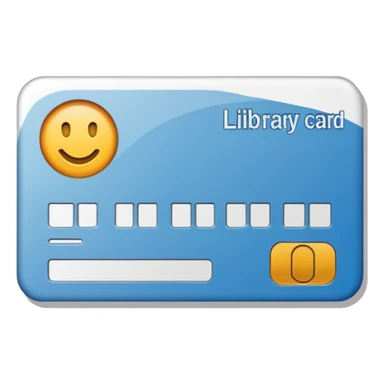 Library card
 sticker