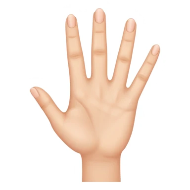 Hand showing 4 fingers sticker