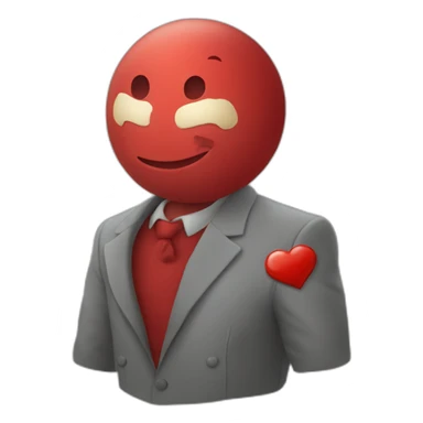 Coeur rouge avec étoile sticker