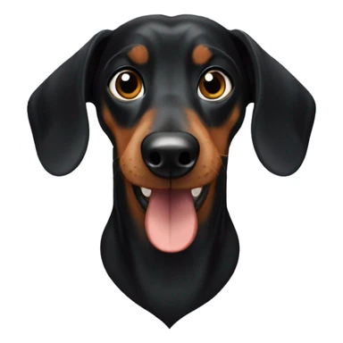 Black dachshund  sticker