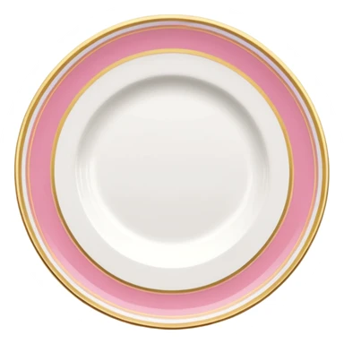 A luxurious plate with pink accents and elegant details,  sticker