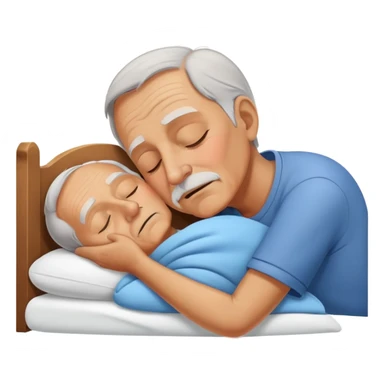 realistic portrait of old man sleeping sticker
