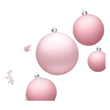 Pretty pink and soft christmas decor sticker