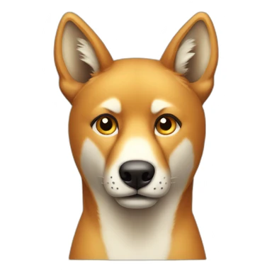 A dingo looking nervous sticker