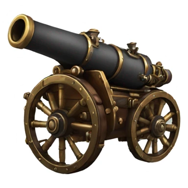 single steampunk pirate artillery canon sticker