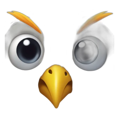 bird with gigantic mouth sticker