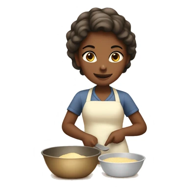 Girl baking sticker