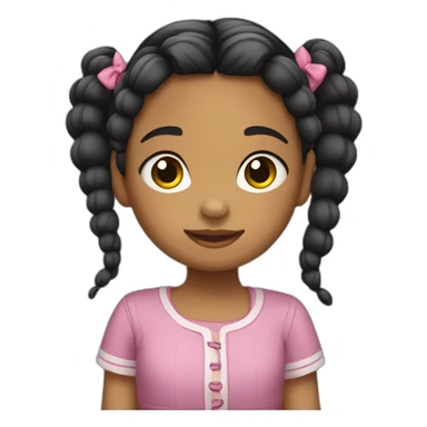 niña con trenzas sticker