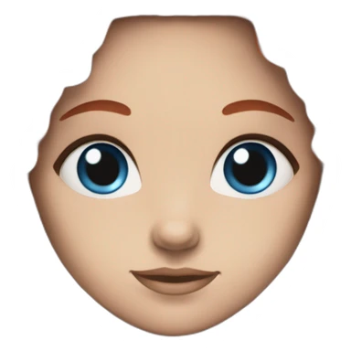 Girl red hair blue eyes sticker