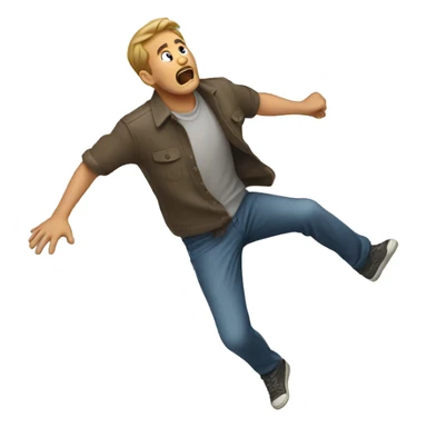 Man fallingdown sticker