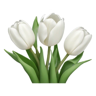 Bunch of white tulips sticker