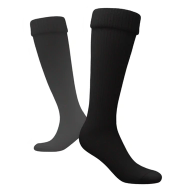  Plain Black  very long socks sticker