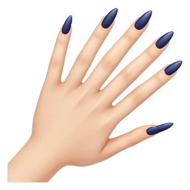 hand with natural manicure sticker