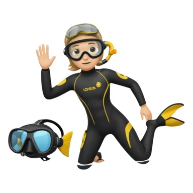 scuba diver sticker