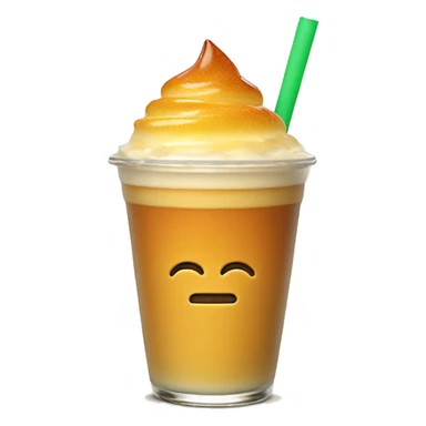 Crème brûlée extra large boba drink sticker