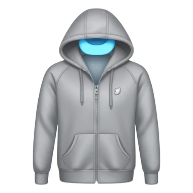 a Hoodie with silver zipper sticker