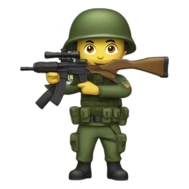 army holding sniper rifle sticker