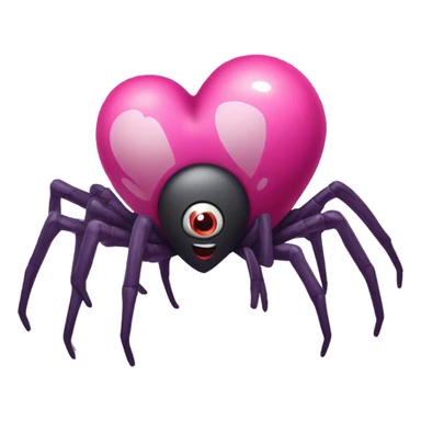 spider with heart eyes  sticker