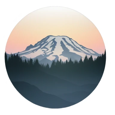 Mt Rainier silhouette  sticker