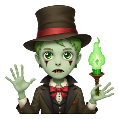 Child magician Zombie sticker