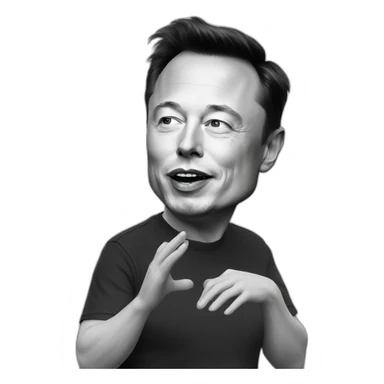 Elon Musk takes a puff sticker