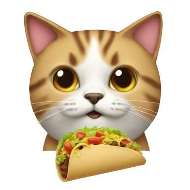 Cat with a taco sticker