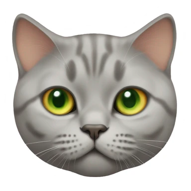 Full body orange British shorthair cat with green eyes sticker