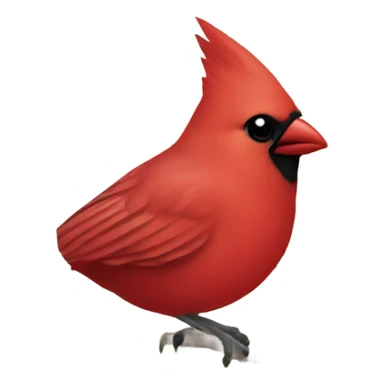 Cardinal on a holly branch sticker