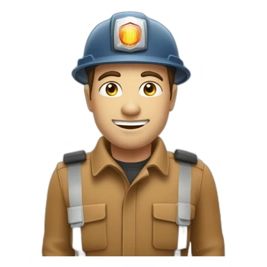 un pompier du grimpe sur une montagne avec un baudrier sticker