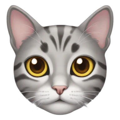 Cat with anime eyes sticker