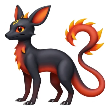 magma-gradients-colored Salandit-Umbreon-Flareon-Hybrid (Full body) sticker