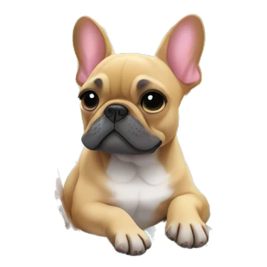 French bulldog laying in sun on pool chair sticker