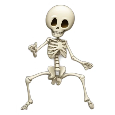 Squelette sur une araingnée sticker