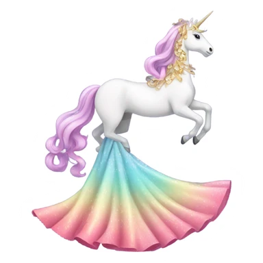 Unicorn in dress sticker