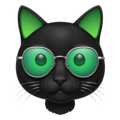blackCat wearing sunglasses sticker