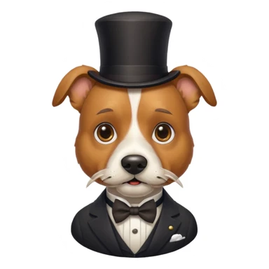 terrier gentleman sticker