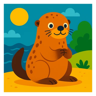 Sea otter sticker