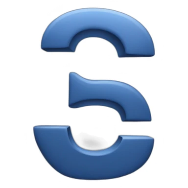 Capital letter G dark bleu sticker