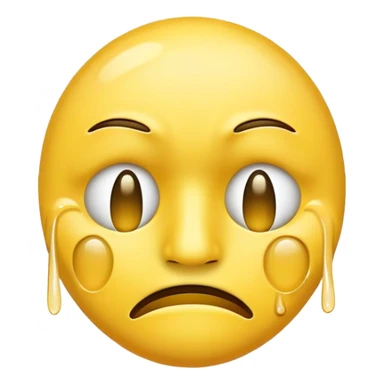 Crying emoji with happy mask  sticker