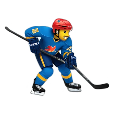Phénix bleu hockey  sticker