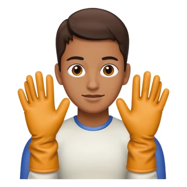 Robber with glouse sticker