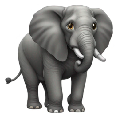 Chat sur chien sur éléphant sticker