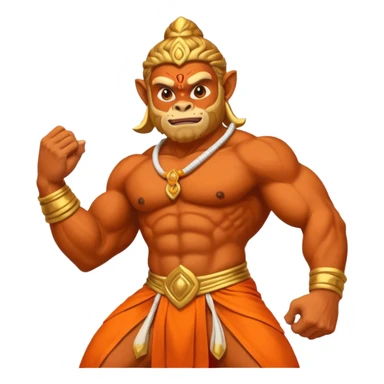 Flying in air hanuman sticker