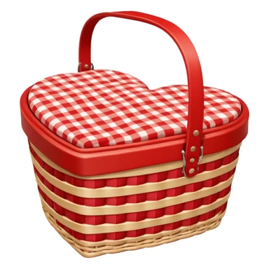 Heart shaped picnic basket sticker
