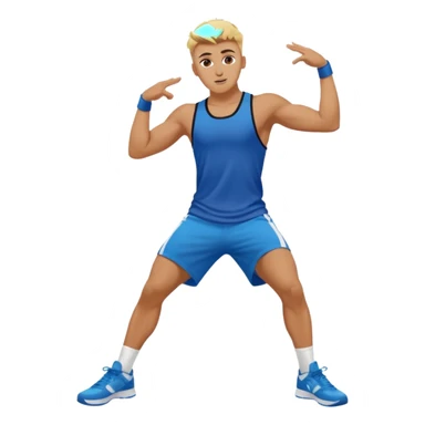 A person doing the griddy dance on top of Jake paul sticker