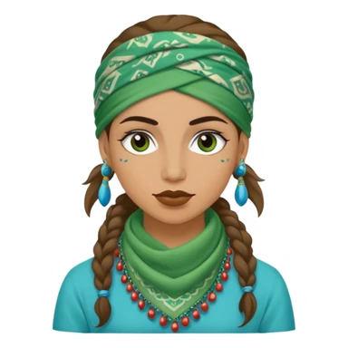 bandera, gitana azul y verde sticker