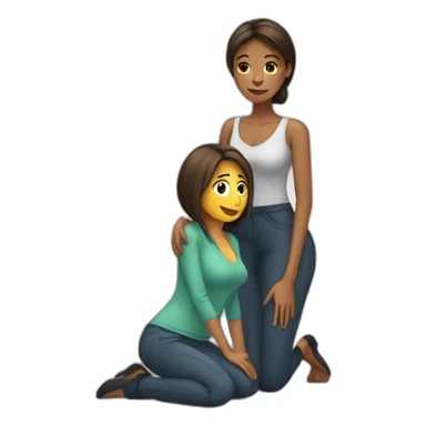 woman-on-knees-facing-man sticker